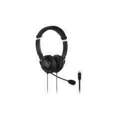 Accesorii pentru tablete si smartphone, Casti Kensington, reglabile, microfon cu anulare sunet inclus, conexiune cablu USB-C 1.8 m, nergu - autograf.ro