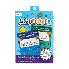 Jocuri de logica Pixicade Ooly, Colectie 24 de carduri cu jocuri si activitati - Decodor de glume - autograf.ro