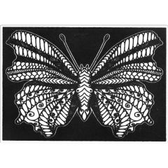 Creioane colorate, Plansa de Catifea pentru Colorat Acvila Contrast Velvet Fluturi 1 - autograf.ro