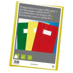 Caiete, Coperta PP - 120 microni, cu eticheta, pentru caiet A4, 3 buc/set, AURORA - culori asortate - autograf.ro