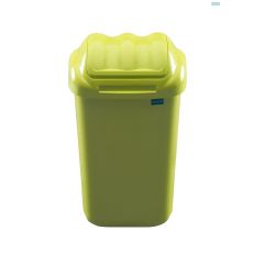 Plafor, Cos plastic cu capac batant, pentru reciclare selectiva, capacitate 30l, PLAFOR Fala - verde - autograf.ro