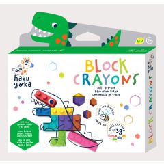 Art & Craft Nikidom Scrikss KOH-I-NOOR Gimboo Avenir, Creioane cerate interconectabile Block Crayons - Dinozaur T-Rex, Haku Yoka - autograf.ro