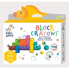 Art & Craft Nikidom Scrikss KOH-I-NOOR Gimboo Avenir, Creioane cerate interconectabile Block Crayons - Dinozaur Triceratops, Haku Yoka - autograf.ro