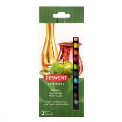 Derwent, Creioane ulei pastel DERWENT Academy, 12 buc/set, diverse culori - autograf.ro