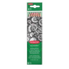 Derwent, Creioane Grafit 2H-3B DERWENT Academy, blister, 6 buc/set, negru - autograf.ro