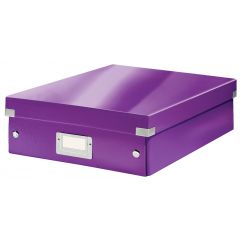 Branduri de top, Cutie depozitare LEITZ WOW Click & Store Organizer, carton laminat, medie, mov - autograf.ro