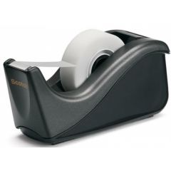 3m-scotch, Dispenser banda adeziva, banda 19mm x 33m inclusa, 3M - SCOTCH C60 - negru - autograf.ro