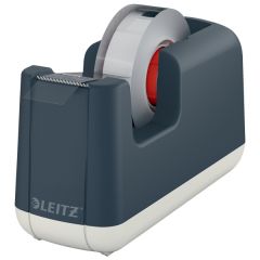 Banda adeziva si produse de ambalare DELI Leitz, Dispenser pentru banda adeziva LEITZ Cosy, PS, banda inclusa, gri antracit - autograf.ro