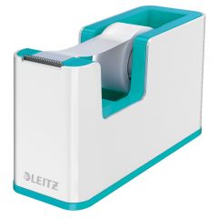 Raspundel Istetel, Dispenser banda adeziva LEITZ WOW, PS, banda inclusa, culori duale, alb-turcoaz - autograf.ro