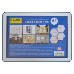 Suporti si aviziere, Display nume din plastic, 297 x 210mm, KEJEA - albastru - autograf.ro
