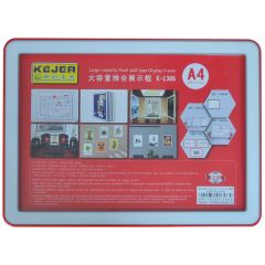 Suporti si aviziere, Display nume din plastic, 297 x 210mm, KEJEA - rosu - autograf.ro