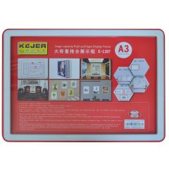 Suporti si aviziere, Display nume din plastic, 420 x 210mm, KEJEA - rosu - autograf.ro