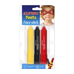 Set pictura pe fata, Creioane machiaj, 3 cul/blister, ALPINO Fiesta - Boys - autograf.ro