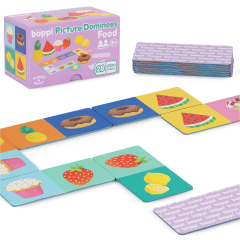 Jocuri copii Edtech Plus Plus Simba boppi, Domino cu Imagini Boppi, 28 piese, Alimente - autograf.ro