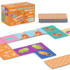 Jocuri copii Edtech Plus Plus Simba boppi, Domino cu Imagini Boppi, 28 piese, Dinozauri - autograf.ro
