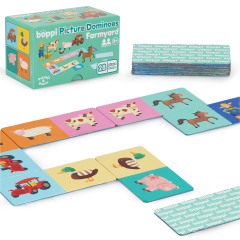 Jocuri copii Edtech Plus Plus Simba boppi, Domino cu Imagini Boppi, 28 piese, Ferma - autograf.ro