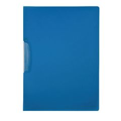 Dosare, mape si folii Q-connect, Dosar din plastic cu clema pivotanta, Q-Connect - albastru transparent - autograf.ro