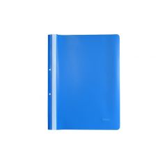 Dosare, mape si folii Q-connect Optima, Dosar plastic PP cu sina, cu gauri, grosime 120/180 microni, 10 buc/set, Optima - albastru - autograf.ro