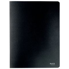 Dosare, mape si folii Bantex Leitz, Dosar cu sina Leitz Recycle, carton, 100% reciclat, certificare Blue Angel, reciclabil, A4, 250 coli, negru - autograf.ro