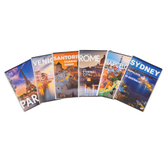 Caiete, Caiet A4, 60 file, 80gsm, coperta carton 300gsm, design cities of the world - dictando - autograf.ro