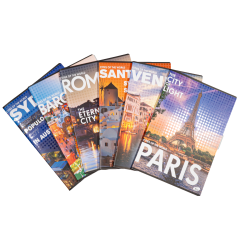 Caiete, Caiet A4, 60 file, 80gsm, coperta carton 300gsm, design cities of the world - matematica - autograf.ro