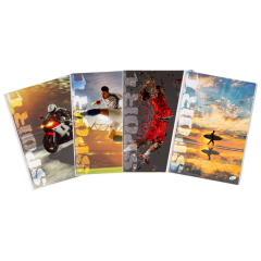 Caiete, Caiet A4, 60 file, 80gsm, coperta carton 300gsm, design sports - dictando - autograf.ro
