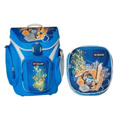 Lego, Ghiozdan Baieti Scoala Explorer cu Sac Sport LEGO Core Line - Design Bleu Nexo Knights | Perfect pentru Elevi Activi - autograf.ro