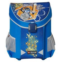 Lego, Ghiozdan Baieti Impermeabil Nexo Knights Albastru - Model Easy LEGO Core Line | Perfect pentru Scoala si Aventuri - autograf.ro
