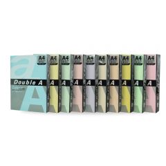 Raspundel Istetel Double A, Hartie color pentru copiator  A4,  80g/mp, 100coli/top, Double A - 5 culori pastel asortate - autograf.ro