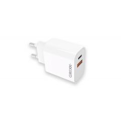 Accesorii pentru tablete si smartphone, Incarcator priza, 20W, USB-C + USB-A Fast Charging - alb - autograf.ro
