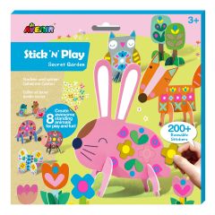Bijuterii Avenir, Joc creativ Stick N Play cu scene 3D si stickere repozitionabile - Gradina Secreta - autograf.ro