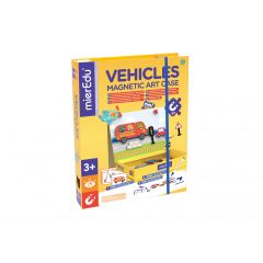 mierEdu, Joc puzzle magnetic de arta si asociere - Vehicule - autograf.ro