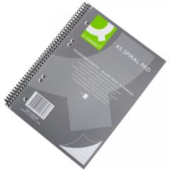 Caiete cu spirala, Caiet cu spirala, A5, 80 file - 70g/mp, 4 perf., coperti carton, Q-Connect - dictando - autograf.ro
