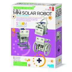 Jocuri educative 4M, Kit constructie Robot Solar mini 3 in 1, Stiinta Verde - Green Science - autograf.ro