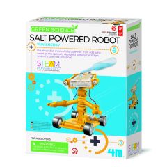 Jocuri copii 4M, Kit constructie Robot alimentat cu sare, Stiinta Verde - Green Science - autograf.ro