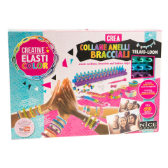 Art & Craft Nikidom Scrikss Standardgraph Nice, Set creativ cu elastice colorate pentru bratari, Elasticolor - autograf.ro