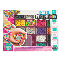 Art & Craft Nikidom Scrikss Standardgraph Nice, Kit creativ DIY - coliere si bratari cu margele, 1500 piese, Perline ABC - autograf.ro