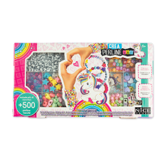 Art & Craft Nikidom Scrikss Standardgraph Nice, Kit creativ DIY - coliere si bratari cu margele, 500 piese, Perline ABC - autograf.ro