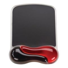 Ergonomie si siguranta la birou, Mouse Pad Kensington Duo Gel, cu suport ergonomic pentru incheietura mainii, cu gel, rosu/negru - autograf.ro