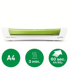 Laminatoare Leitz, Laminator LEITZ iLAM Home Office, A4, kit folii laminare inclus, verde - autograf.ro