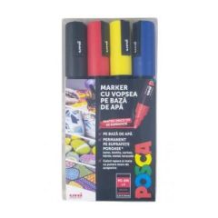 Carioci, Marker UNI PC-5M 1. 8-2. 5 mm, set 4 culori M1506 - autograf.ro