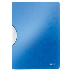Leitz, Dosar cu clip LEITZ WOW ColorClip, PP, A4, 30 coli, albastru - autograf.ro