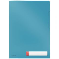 Dosare, mape si folii Bantex Leitz, Mapa de protectie LEITZ Cosy, deschidere superioara si lateral dreapta, PP, A4, 40 coli, cu eticheta, albastru celest - autograf.ro