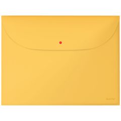 Dosare, mape si folii Bantex Leitz, Mapa de protectie LEITZ Cosy, PP, A4, cu capsa si buzunar exterior, 50 coli, 3 buc/set, galben chihl - autograf.ro