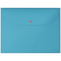 Dosare, mape si folii Bantex Leitz, Mapa de protectie LEITZ Cosy, PP, A4, cu capsa si buzunar exterior, 50 coli,  3 buc/set, albastru ce - autograf.ro