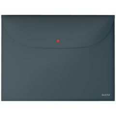 Dosare, mape si folii Bantex Leitz, Mapa de protectie LEITZ Cosy, PP, A4, cu capsa si buzunar exterior, 50 coli,  3 buc/set, gri antraci - autograf.ro