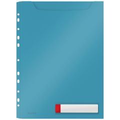 Dosare, mape si folii Bantex Leitz, Mapa LEITZ Cosy Jumbo, PP, A4, 150 coli, pre-perforata, cu eticheta, 3 buc/set, albastru celest - autograf.ro