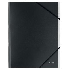 Dosare, mape si folii Bantex Leitz, Mapa cu separatoare Leitz Recycle, carton, 100% reciclat, certificare Blue Angel, reciclabil, A4, 12 separatoare, negru - autograf.ro