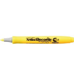 Artline, Marker ARTLINE Decorite, varf rotund 1.0mm - galben - autograf.ro