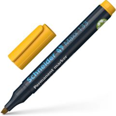 Markere, Permanent marker SCHNEIDER Maxx 133, varf tesit 1+4mm - galben - autograf.ro